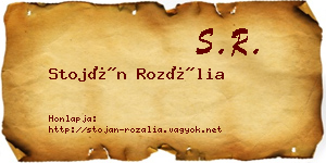 Stoján Rozália névjegykártya
